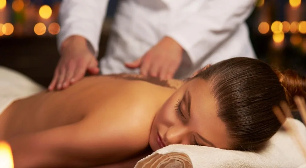 Woman relaxing in the spa